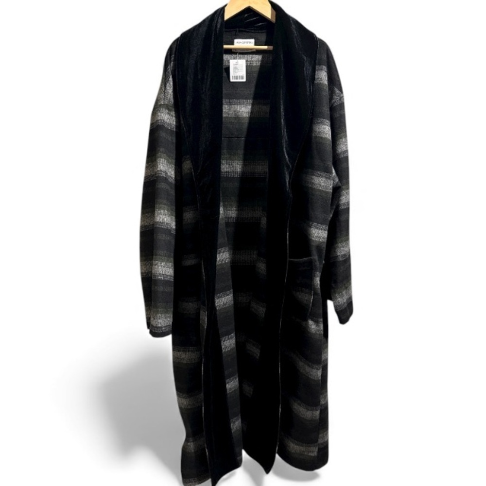 Urban Outfitters jacket long trench velvet wool open front medium NEW